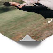 現代のフルフォトウェディングデートカスタム ポスター (角)