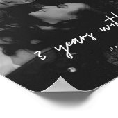 現代のフル写真 ウェディング 3周年 カップル ポスター (角)