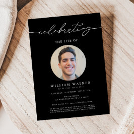 現代のブラックフォト　人生を称える 招待状