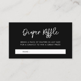 現代のブラックベビーシャワーディーパーレッフル エンクロージャーカード
