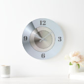 現代のブルースチールエフェクト>簡易時計 ラージ壁時計 (ホーム)