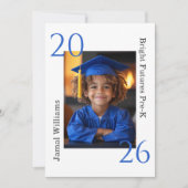 現代のプレキンダーガルテン2歳児-写真付きの卒業お祝い会 案内状 (正面)