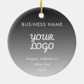 現代のプロモーションロゴ&テキスト | 編集可能な色 セラミックオーナメント (裏面)