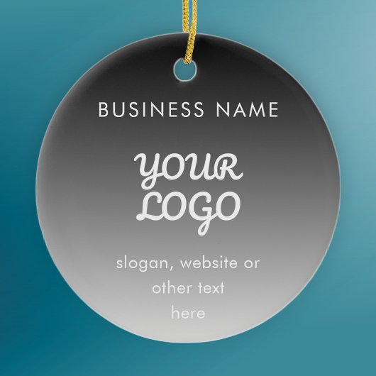 現代のプロモーションロゴ&テキスト | 編集可能な色 セラミックオーナメント