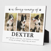 現代のペットロス追悼写真プレート フォトプラーク (側面)