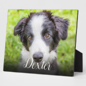 現代のペット写真メモリアルスクリプト フォトプラーク (側面)