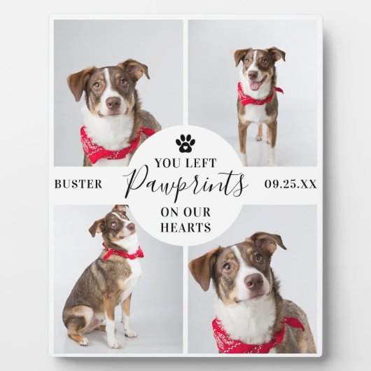 現代のペット追悼プレート｜ペットの死 愛犬/愛猫 フォトプラーク (正面)