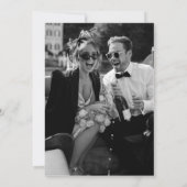  現代のミニマルなカリグラフィー写真 セーブザデート (裏面)