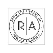 現代のミニマル モノグラム 自分の図書館から ラバースタンプ (インプリント)