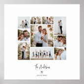 現代のメイキングの思い出の写真コラージギフト ポスター (正面)