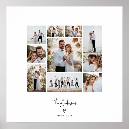 現代のメイキングの思い出の写真コラージギフト ポスター (正面)