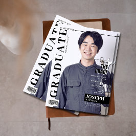 現代のメカニックエンジニアの雑誌写真卒業 招待状
