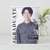 現代のメカニックエンジニアの雑誌写真卒業 招待状 (スタンド正面)