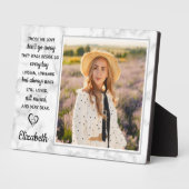 現代のメモリアル大理石シンプルな追悼名言写真 フォトプラーク (側面)