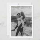 現代のモダンスクリプト Save the date 招待状 (裏面)