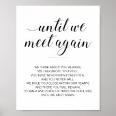 現代のモノクロの結婚式の詩　メモリアル ポスター (正面)