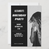 現代のモノクロ写真 招待状 (正面)