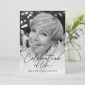 現代のモノクロ　人生のお祝い　追悼式 招待状 (スタンド正面)