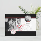 現代のモノグラム入り結婚発表 案内状 (スタンド正面)