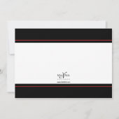 現代のモノグラム入り結婚発表 案内状 (裏面)