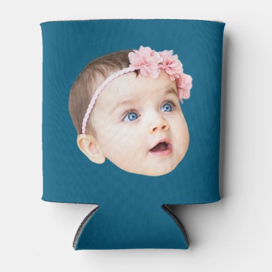 現代のユニークな誕生日写真ギフト 缶クーラー (正面)