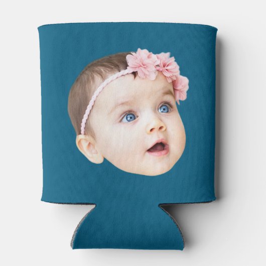 現代のユニークな誕生日写真ギフト 缶クーラー (裏面)