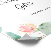 現代のユーカリ カードとギフト サイン (角)