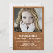 現代のライフセレブレーションカスタム写真 招待状 (正面)