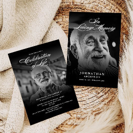 現代のライフセレブレーション2-写真付きエレガントスクリプト 招待状