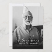 現代のライフセレブレーション・ファイナル・メモリアルフォト 招待状 (裏面)