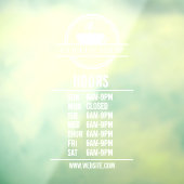 現代のレストランまたはショップの営業時間 ウィンドウサイン (シート3)