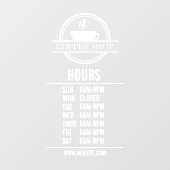 現代のレストランまたはショップの営業時間 ウィンドウサイン (シート)