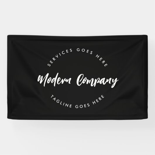 現代のロゴテンプレート カスタム編集可能 横断幕 (横)
