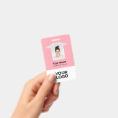 現代のロゴ 従業員 ドクター ナース フォト 名前 ID バッジ (手持ち)