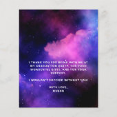 現代の中学校の卒業式で予算に優しいお礼の言葉 チラシ (裏面)