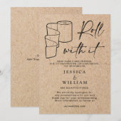 現代の予定変更延期中止イベント 招待状 (正面/裏面)