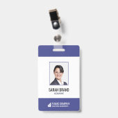 現代の企業スタッフ従業員ビジネスID バッジ (正面 (クリップ付))