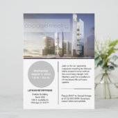 現代の企業会議のフライヤー招待状 招待状 (スタンド正面)