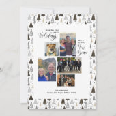 現代の休日　新年の写真コラージュ　手描き シーズンカード (正面)