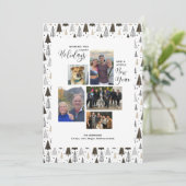 現代の休日 新年の写真コラージュ 手描き シーズンカード (スタンド正面)