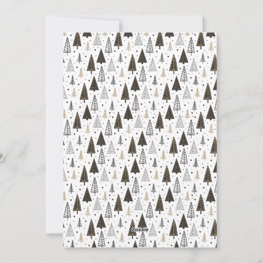 現代の休日　新年の写真コラージュ　手描き シーズンカード (裏面)