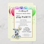 現代の借金ゼロのパーティー招待状 招待状 (正面/裏面)