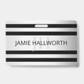 現代の偽銀オンブレストライプ & ブラック バッジ (裏面)