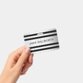 現代の偽銀オンブレストライプ & ブラック バッジ (手持ち)