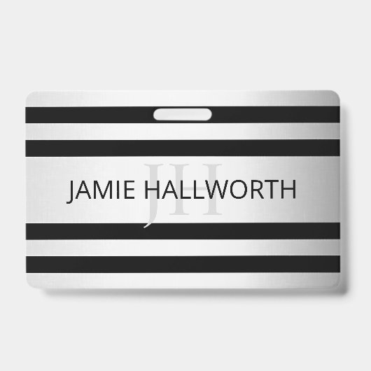 現代の偽銀オンブレストライプ & ブラック バッジ (表面)