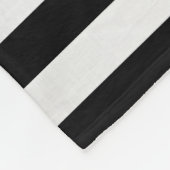 現代の偽銀オンブレストライプ & ブラック フリースブランケット (角)