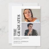 現代の共同卒業パーティー招待状 招待状 (正面)