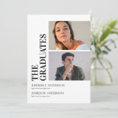 現代の共同卒業パーティー招待状 招待状 (スタンド正面)