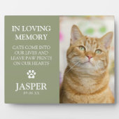 現代の写真と哀悼の言葉を添えたペットの追悼プレート フォトプラーク (正面)