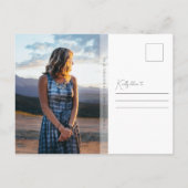 現代の写真を使った人生の祝賀会への招待 ポストカード (裏面)